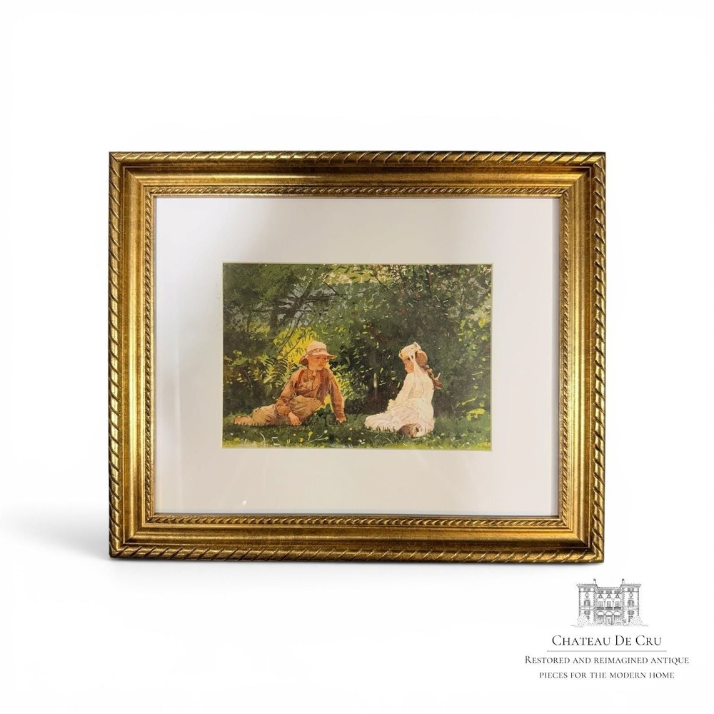 Winslow Homer Scene at Houghton Farm Framed Art Print